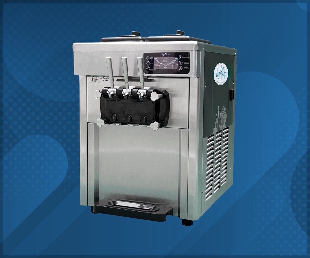 Máquina de Sorvete Expresso LSD520S Balcão | 220 sorvetes/hora | Injetora de Ar | Refrigeração na Cuba | Sensor de Calda